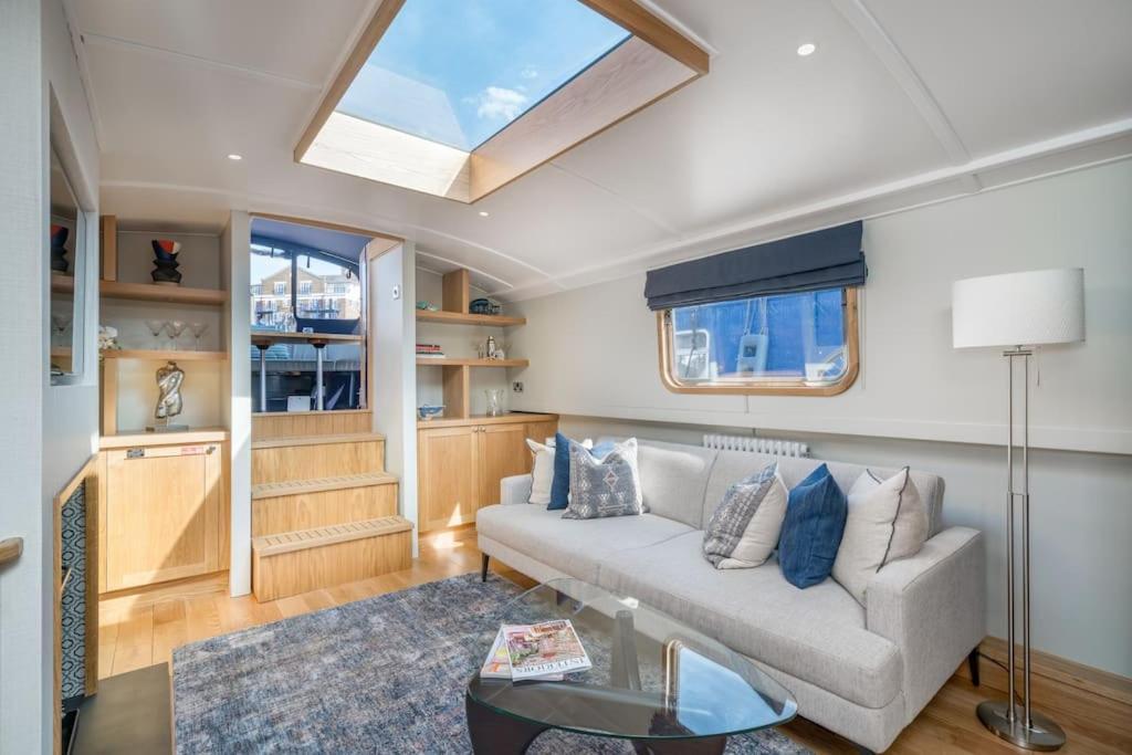 Luxurious Houseboat Near Canary Wharf In Londen Buitenkant foto